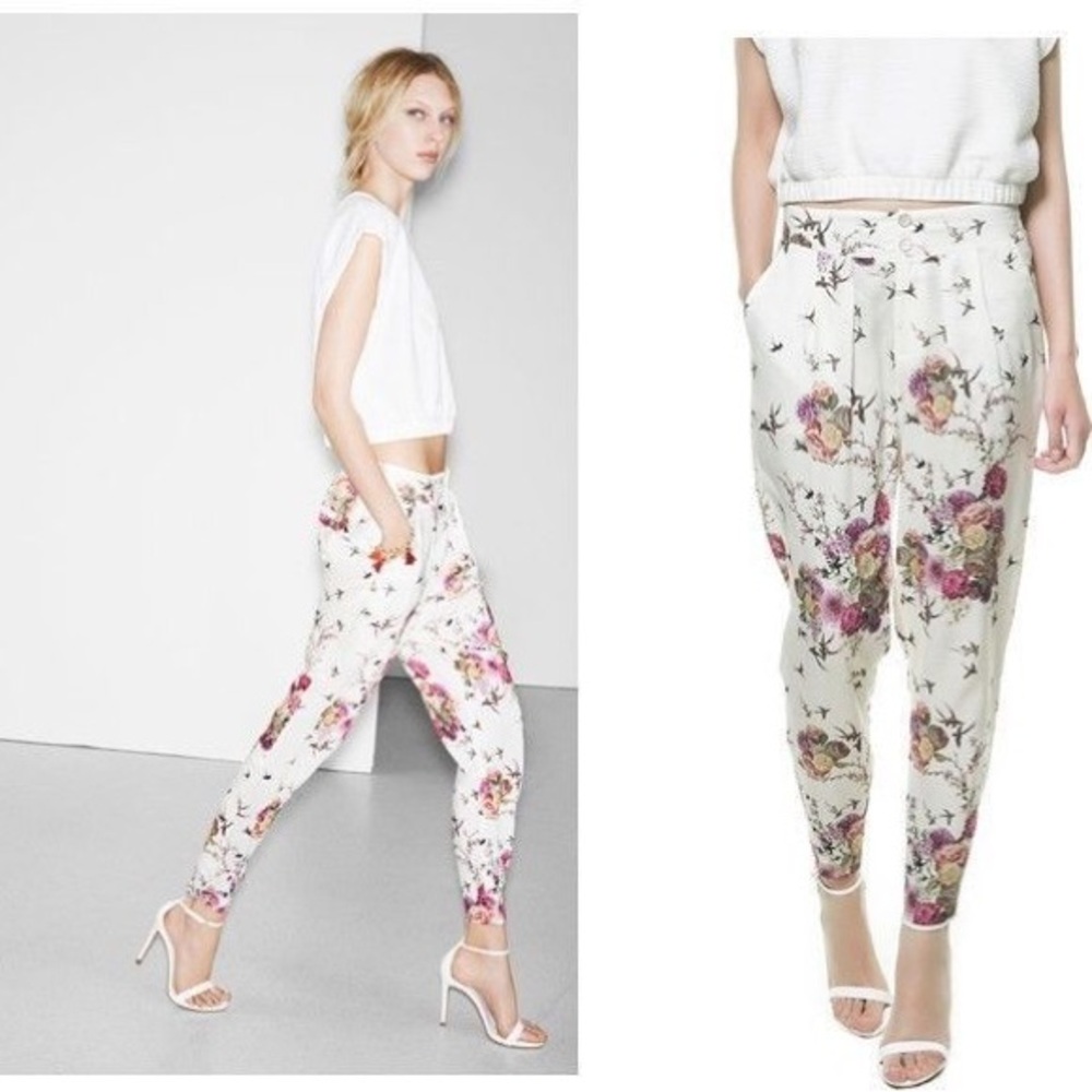Viscose printed pants - Zara